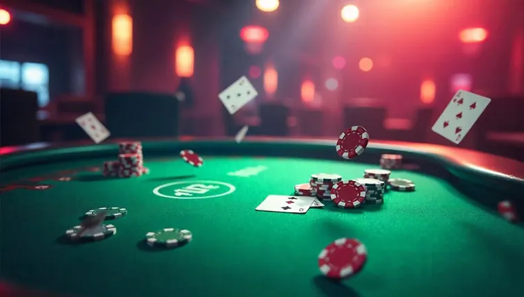 Abstract graphic representing poker strategy and skill development
